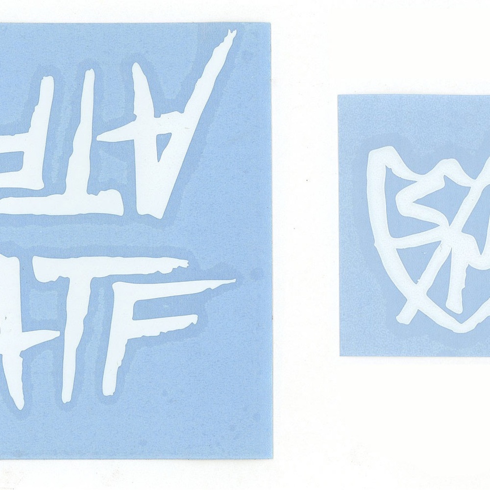 ATF FRAME STICKER PACK - WHITE VINYL BMX BIKE DECALS